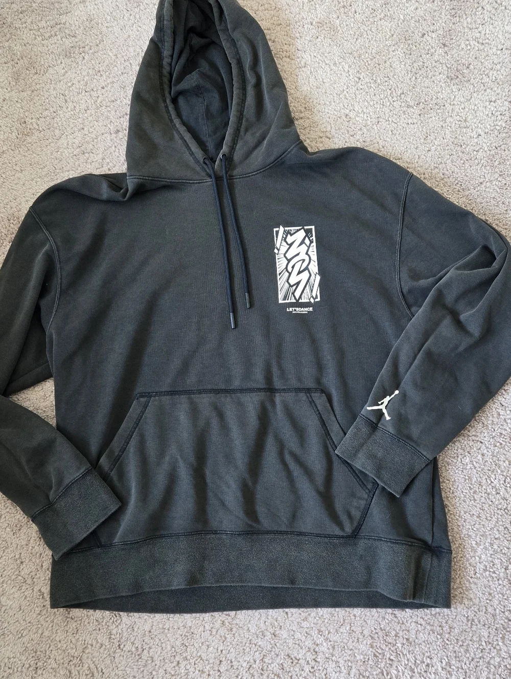 Jordan Men's Dri-Fit Zion Performance Pullover Hoodie Sweatshirt Size‎ XL Black